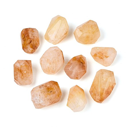 Natural Yellow Hematoid Quartz/Golden Healer Quartz Beads G-N360-11A-03-1