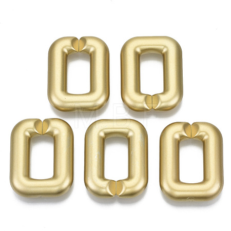 Opaque Spray Painted Acrylic Linking Rings OACR-S021-72A-B01-1