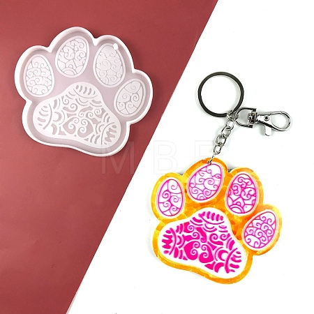 DIY Dog Paw Print Pendant Silicone Molds PW-WG99751-01-1