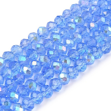 Electroplate Glass Beads Strands EGLA-A044-T3mm-L14-1