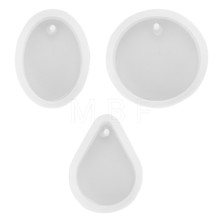 30Pcs 3 Style DIY Silicone Pendant Molds DIY-LS0003-16-1