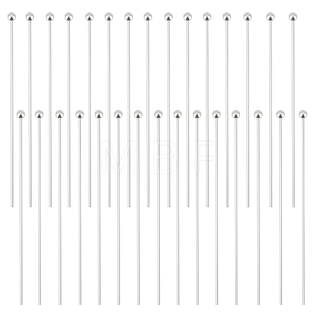 30Pcs 925 Sterling Silver Ball Head Pins STER-BBC0005-96A-1