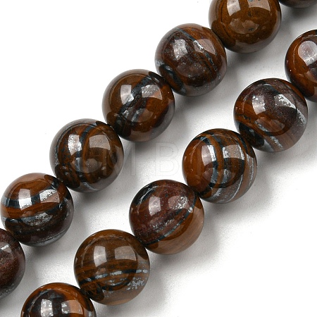 Natural Yellow Tiger Iron Beads Strands G-C079-A03-03-1