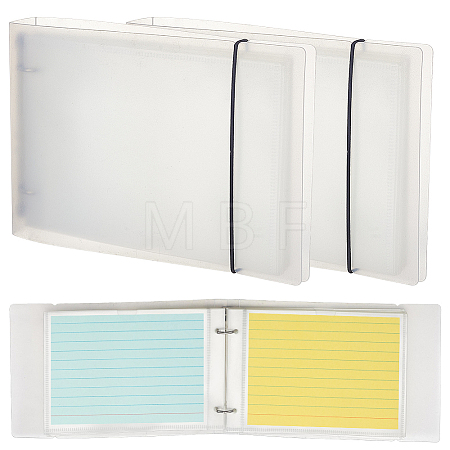 Rectangle A6 PP Plastic Scrapbook DIY Binder Photo Album AJEW-WH0481-738-1