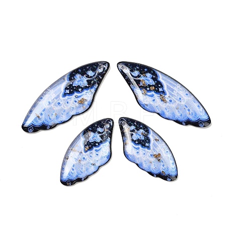 4Pcs 4 Styles Transparent Epoxy Resin Pendants RESI-B032-01C-1