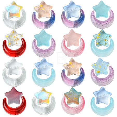54Pcs Handmade Lampwork Beads and Glass Bead Sets LAMP-FS0001-14-1