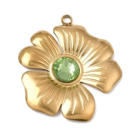 304 Stainless Steel Rhinestone Pendants SA-CBAFCBF-05G-1