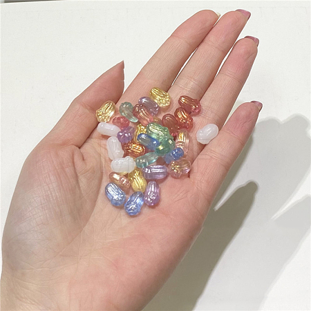 Electroplate Glass Beads GLAA-PW0001-32D-1