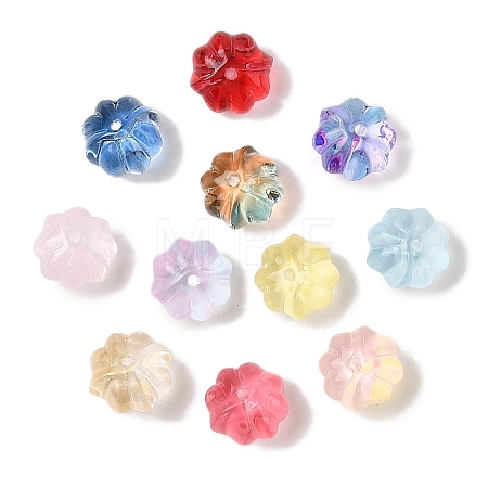Transparent Spray Paint Glass Beads X-GLAA-Z011-10-1