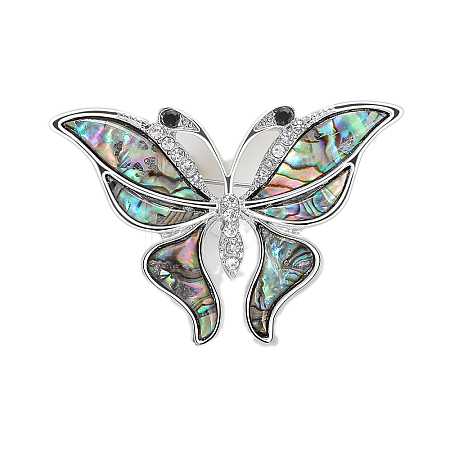 Butterfly Abalone Shell/Paua Shell Brooch Pins PW-WG1F80C-01-1