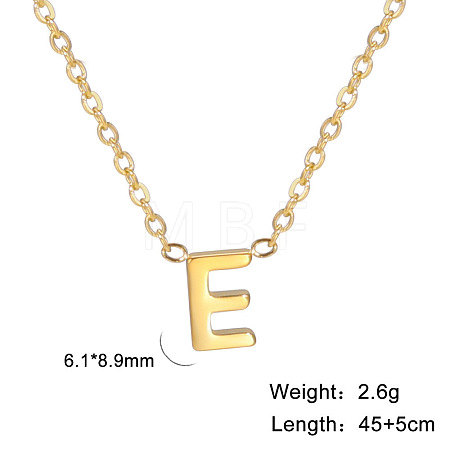 201 Stainless Steel Initial Pendant Necklaces FS-WG78A3B-05-1