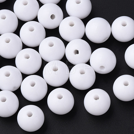 Opaque Acrylic Beads MACR-S370-C14mm-01-1