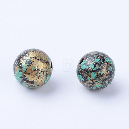Antique Style Acrylic Beads OACR-S013-2012A-1