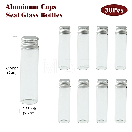 30Pcs Empty Glass Bead Storage Tubes AJEW-YW0001-16D-1