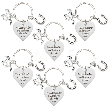 6Pcs Alloy Keychains KEYC-SW00044-1