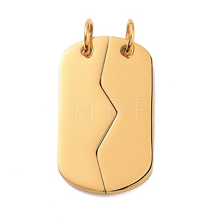 PVD Vacuum Plating Blank 304 Stainless Steel Split Pendants STAS-D188-01G-1