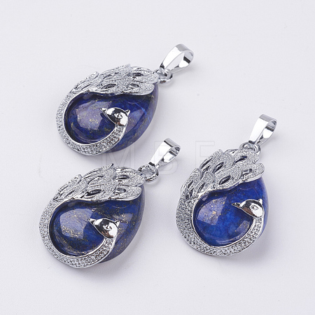 Natural Lapis Lazuli Pendants X-G-E442-04Q-1