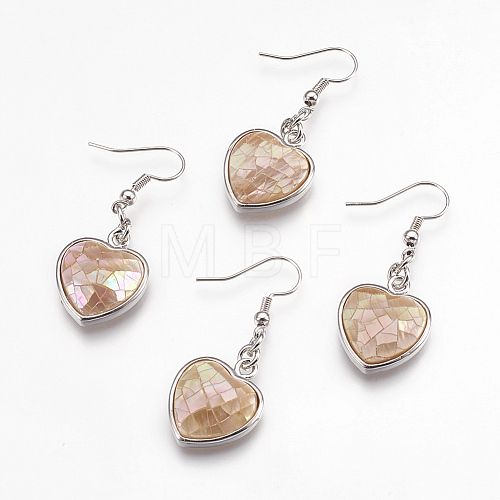 Shell Dangle Earrings EJEW-F162-D01-1