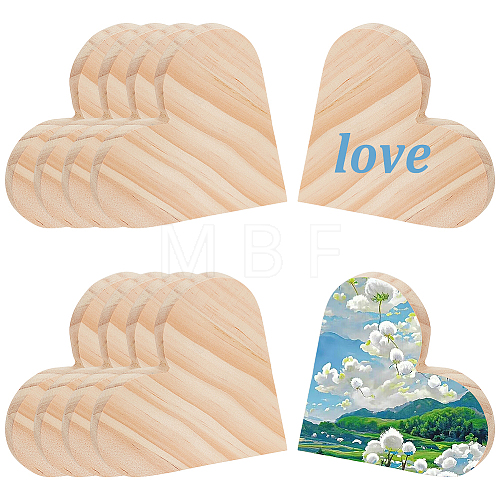 Heart Shape Unfinished Wooden Boards DIY-WH0308-289-1