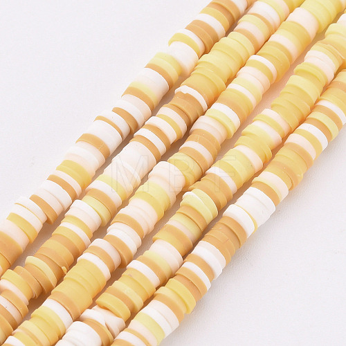 Handmade Polymer Clay Bead Strands CLAY-T002-4mm-77-1