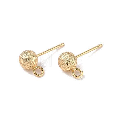 Brass Stud Earring Findings KK-R164-05B-G-1