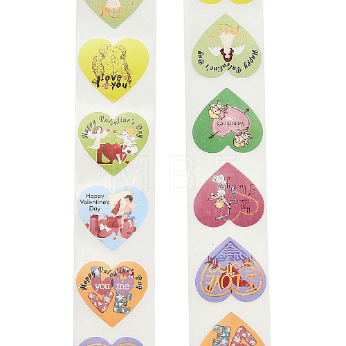 Valentine's Day Theme Heart Paper Picture Stickers STIC-Q015-03D-1