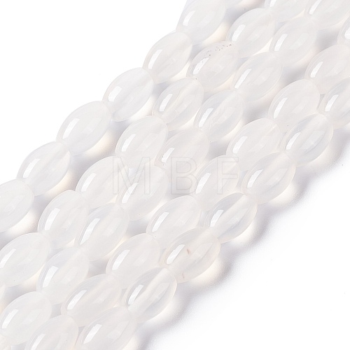 Natural White Agate Beads Strands G-C247-01A-1