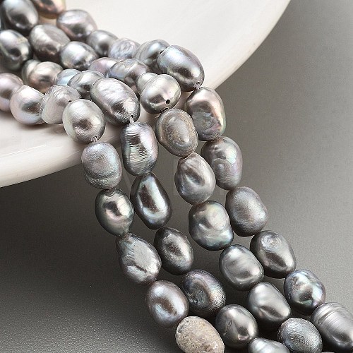 Dyed Natural Cultured Freshwater Pearl Beads Strands PEAR-P062-29C-1