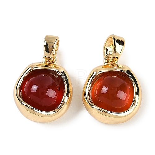 Natural Carnelian(Dyed & Heated) Charms KK-P283-51G-1