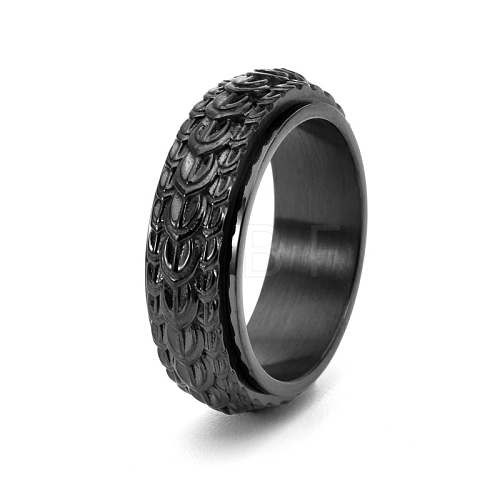 Rotatable Titanium Steel Finger Ring PW-WG50513-16-1