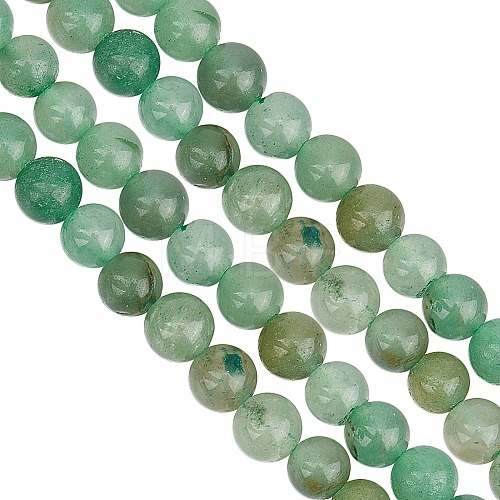 GOMAKERER 2 Strands Natural Green Aventurine Beads Strands G-GO0001-29A-1