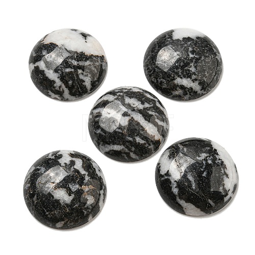 Natural Black Zebra Jasper Cabochons G-C115-02B-19-1