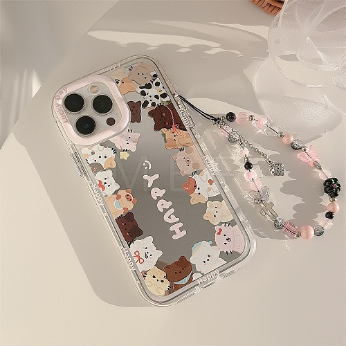 Cat Mirrored Axrylic Mobile Phone Cover PW-WG472D8-09-1