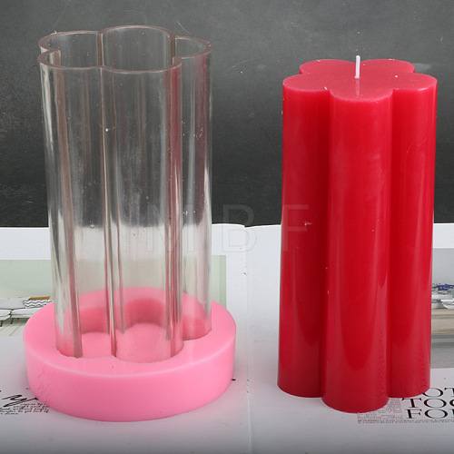 DIY Plastic Flower Candle Molds CAND-PW0001-041C-1