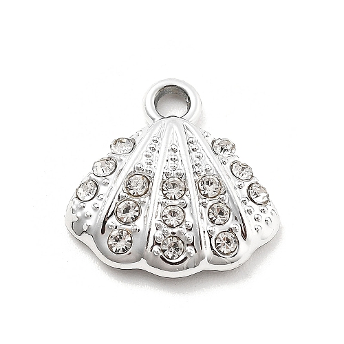 Alloy Rhinestone Pendants FIND-U026-24B-P-1