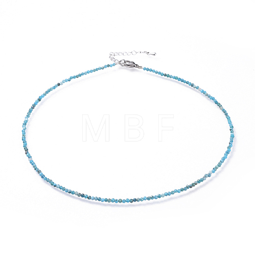 Natural Apatite Beaded Necklaces NJEW-JN02492-02-1