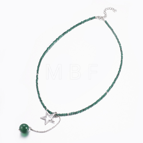 Natura Malaysia Jade Pendant Necklaces NJEW-K108-07A-1