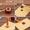 CRASPIRE 6Pcs 6 Styles Brass Wax Seal Stamp Head AJEW-CP0007-46-6