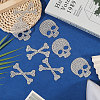 6 Sets Skull & Bone Hotfix Rhinestone FIND-PH0038-54-5