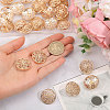 30Pcs 1-Hole Alloy Buttons BUTT-CA0001-33-3