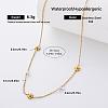 304 Stainless Steel & Imitation Pearl Link Chain Necklaces BE8835-3-1