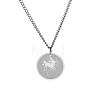 Non-Tarnish Stainless Steel 12 Constellation Pendant Necklaces for Sweater FZ0908-11-1