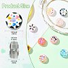 10Pcs 10 Colors Glass Enamel Beads LAMP-CJ0002-48-2
