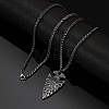 Vintage 304 Stainless Steel Viking Arrowhead Pendant Necklaces for Men WG2716D-02-1