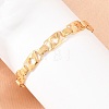 304 Stainless Steel Link Chain Bracelets for Women BJEW-D460-08G-3