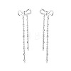 Bowknot 925 Sterling Silver Tassel Stud Earrings FS-WGF533A-01-5