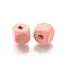 Spray Painted Wooden Beads WOOD-P021-01B-25-2