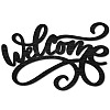 Laser Cut Basswood Welcome Sign WOOD-WH0123-099-1
