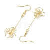 Halloween Spider Brass Dangle Earrings EJEW-JE05859-4