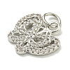 Rack Plating Brass Micro Pave Cubic Zirconia Charms KK-K386-08P-2